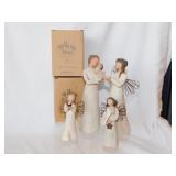 4 Willow Tree Angels, 2 in boxes