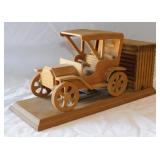 4 music boxes: Wooden antique car that moves &