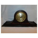 Antique Ingraham wooden mantle clock, 22.5" x 10"
