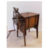 Antique barrel butter churn, 15" sq. x 25"