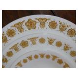 1970 Corelle Butterfly Gold: 3 dinner plates -