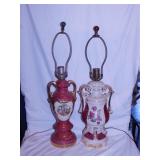 George & Martha Washington porcelain table lamp -