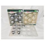 3 boxes glass Christmas ornaments