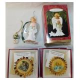 2 Hummel Gold Christmas ornaments - Hallmark