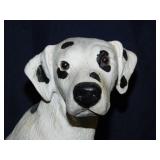 Dalmatian dogs: Patio yard art statue, 12" tall -