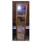 Antique 3 section buffet mirror, 50" x 13"