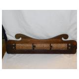Metal mailbox & wooden mirrored wall sconce &
