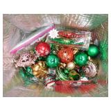 Christmas ornaments in reusable thermal bag