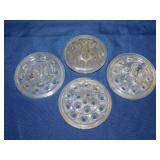 Glass flower frogs - Lids - Serving dishes