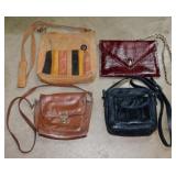 4 leather purses: Fossil - The Sak - Atelier V.