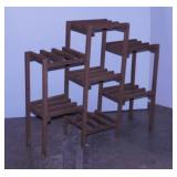 Wooden 3-tier patio plant stand - Wooden magazine