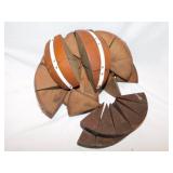 Antique dissection educational sphere, wooden w/