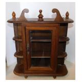 Mid Century Jay Imports wooden curio cabinet,
