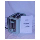Bella 2 slice toaster in box, 9" wide