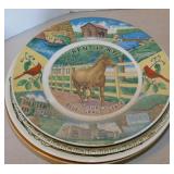 9 vintage souvenir plates