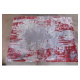 Lux Weavers Euston red & grey abstract area rug,