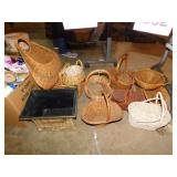 12 baskets & holiday container, variety of sizes