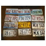 Illinois & Indiana license plates, from mid