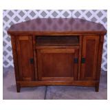 Solid wood corner TV television console cabinet,