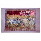 Linens: Velvet peacock tapestry - Table runner &