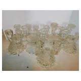 Fostoria American Glass double candlestick