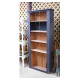 5 shelf wood shelving display stand, 30" x 10" x