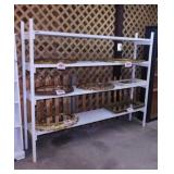 Large 4 shelf display unit, 83" x 16" x 68",