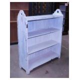 4 shelf wooden bookcase display, 34" x 11" x 41"