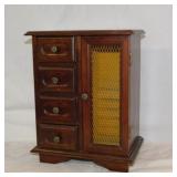 Mid Century tabletop musical jewelry box marked