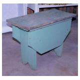 Primitive look wooden bench, 23" x 11" x 17"