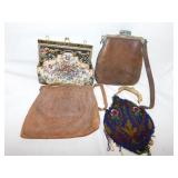 Vintage clutch bags: Leather - Cloth - Beaded