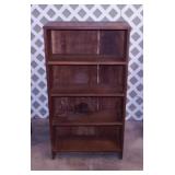 Vintage walnut 4 shelf bookcase,