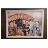 Original 1962 family oil painting on canvas,