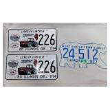 Red Power Roundup tractor license plates Penfield