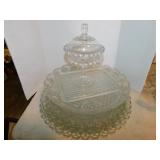 Glassware: Fostoria Colony crystal pedestal dish