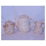 Antique Avalon Faience Majolica pottery set: