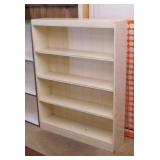 5 shelf wooden bookshelf display, 37" x 9" x 48"