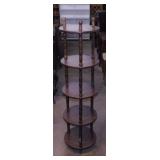 5 round shelf display stand, 16" x 58"