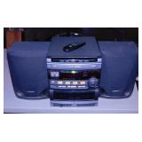 Philip Magnavox stereo w/ remote, speakers,