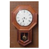 Emporer wall clock w/ pendulum & key