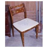 Needlepoint decorator chair, 20" wide seat