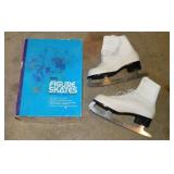 Vintage Imperial leather ladies figure ice skates