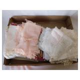 Beautiful lace & cloth handkerchiefs