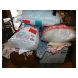 Variety of fabrics, poly-fil & lace