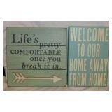 Metal tree art - Wooden home dï¿½cor signs, 16" x