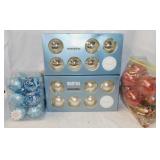 3 boxes Christmas tree ornaments, Martha Stewart