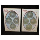 2 boxes glittery Christmas ornaments