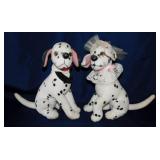 Plush Dalmatian dogs & doll