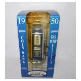 New 1950 Chevrolet gas pump coin bank in box by