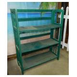 Wooden folding display shelf, 30.5" x 12" x 38"